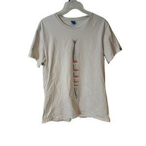 THE THING T shirt Short Sleeve Whole Fish Sliced White Stretch Mens Size XL